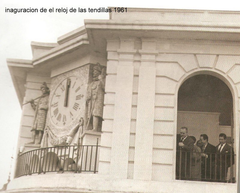 Inauguración del reloj de Las Tendillas 1961